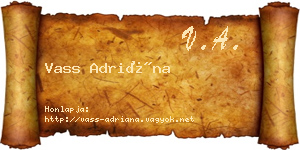Vass Adriána névjegykártya